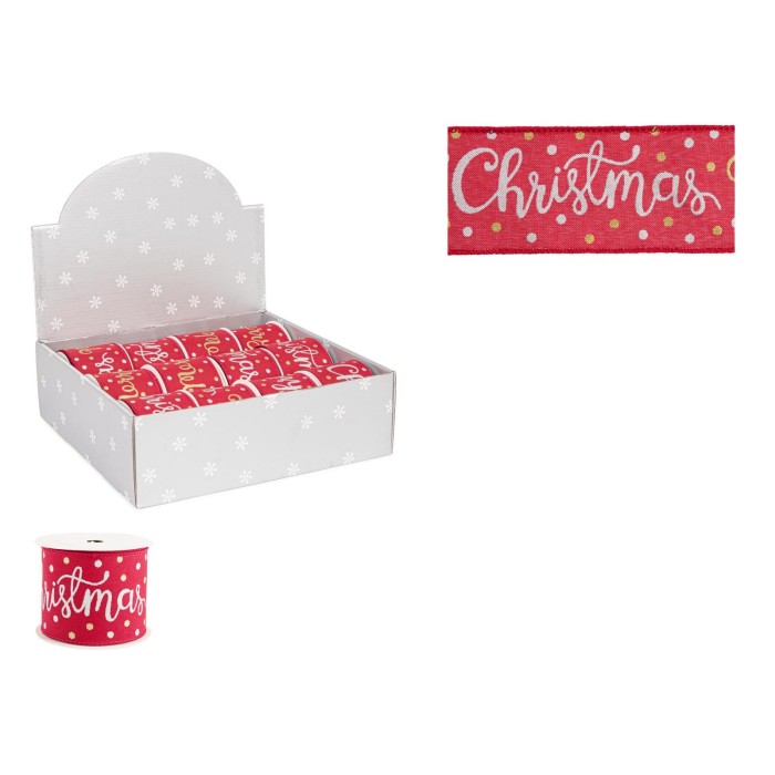 NASTRO SHERYL 5M MERRY XMAS ROSSO DISP 12